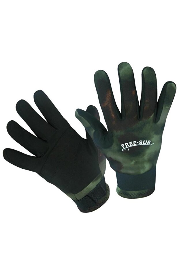Güderi Camo Dalış Eldiveni - 1