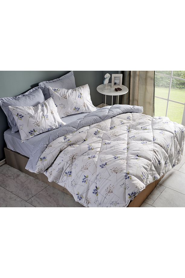 Flourish Easy Cotton Tek Kişilik Comforter Set - Krem - 5