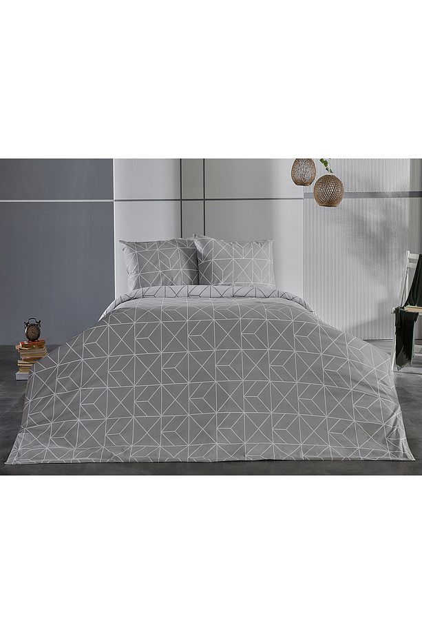 Ranforce Polka Nevresim Takımı Tek King Size - Gri - 2