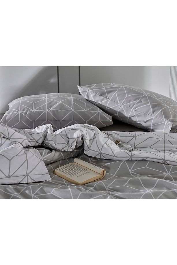 Ranforce Polka Nevresim Takımı Tek King Size - Gri - 7
