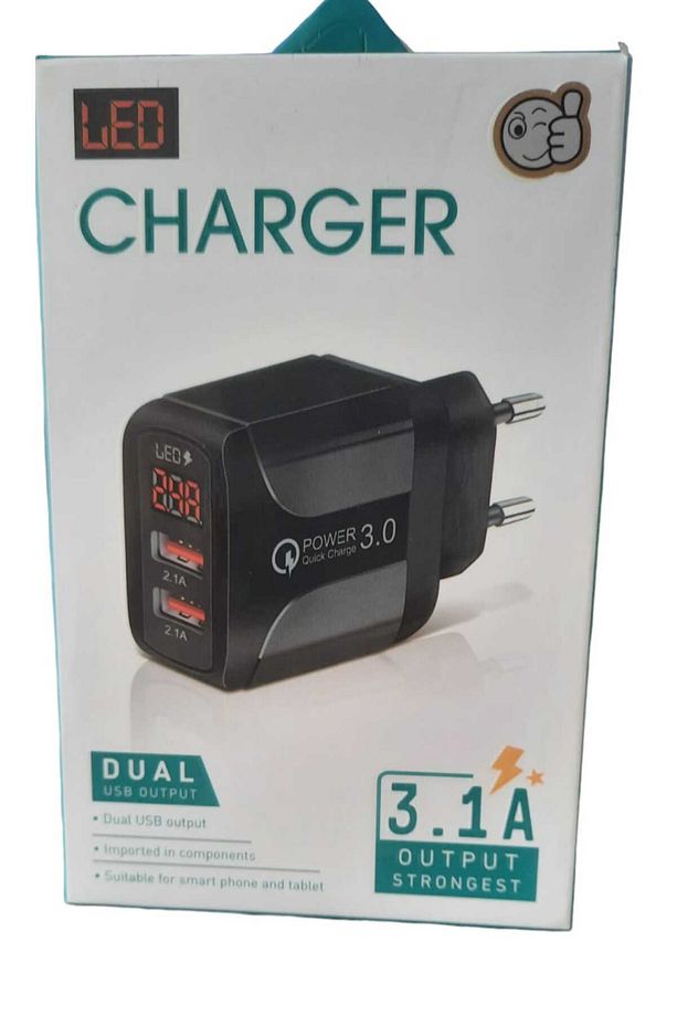 3 Amper Dijital Göstergeli Çift Çıkışlı Adaptör - 4