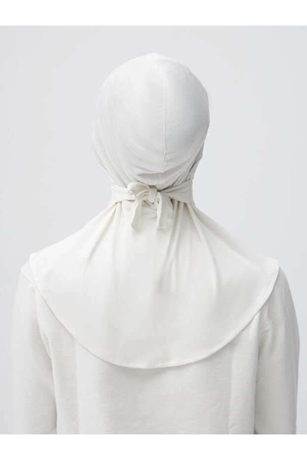 Ivory Colored Laced Full Bone Underscarf - 2