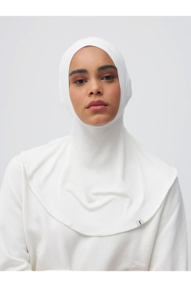 Ivory Colored Laced Full Bone Underscarf - 1