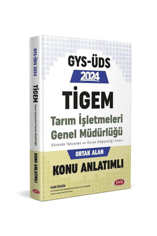 Data 2024 GYS TİGEM Tarım İşletmeleri Konu Anlatımlı Görevde Yükselme ve Ünvan Değişikliği Data - 1