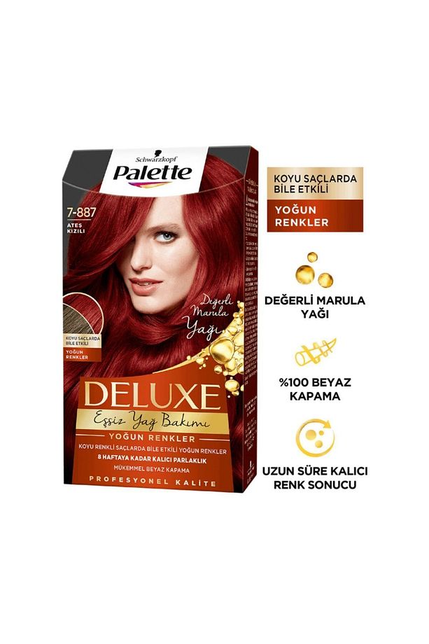 Deluxe Yoğun Renkler Saç Boyası 7-887 Ateş Kızılı - 3