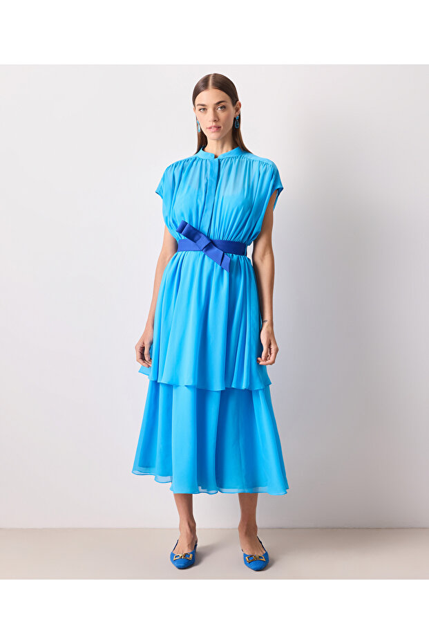 Blue Woven Dress