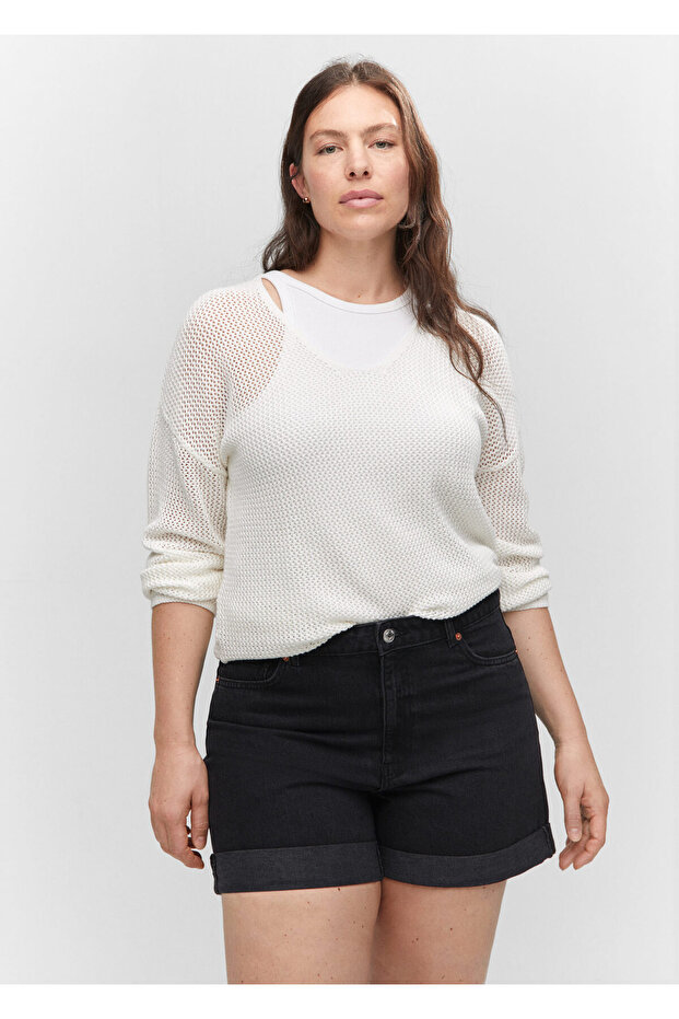 Siyah Denim Kadın Şort & Bermuda 57157124 - 2