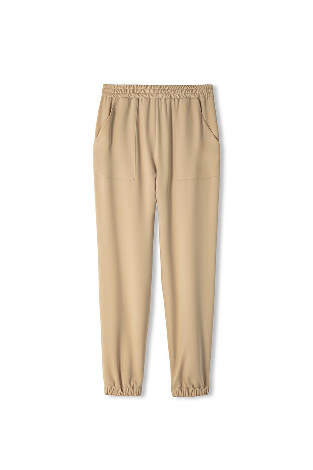 Dokuma Bej Pantolon - 3