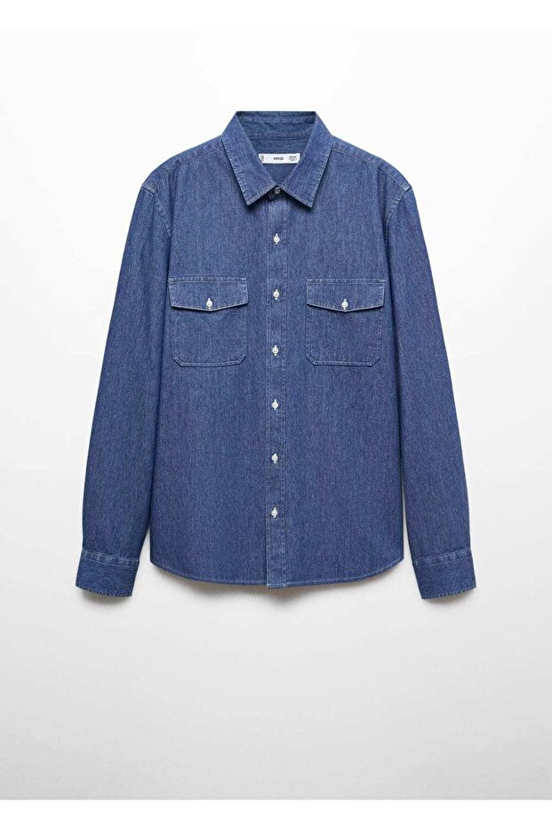 Cepli Denim Gömlek Ceket - 3