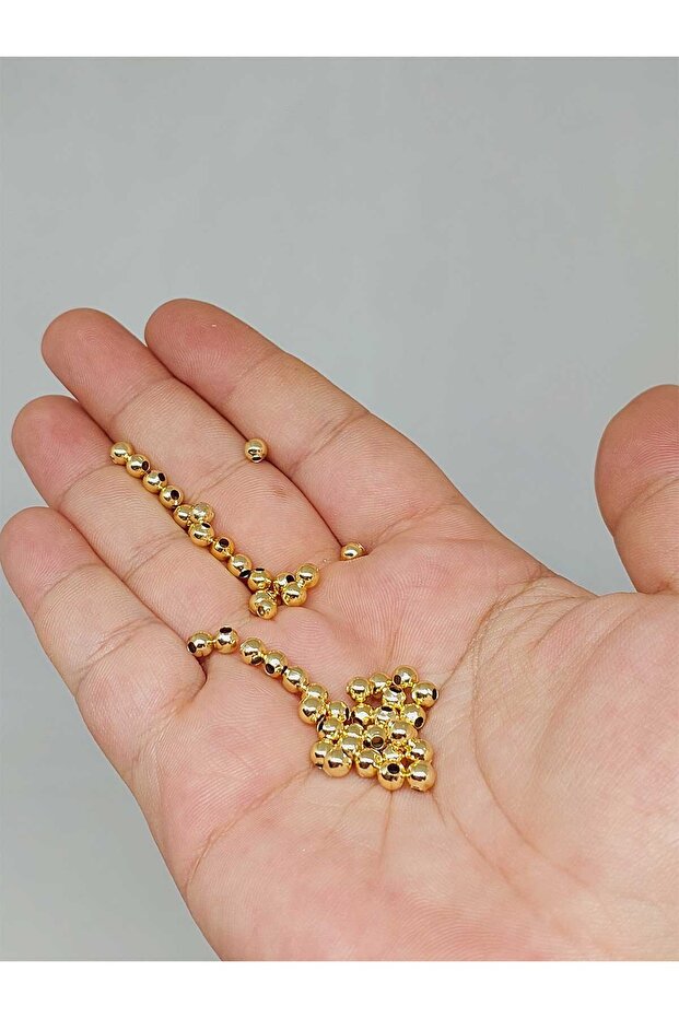 Gold Plated Beads Spacer 4mm/10 Pieces (52470)