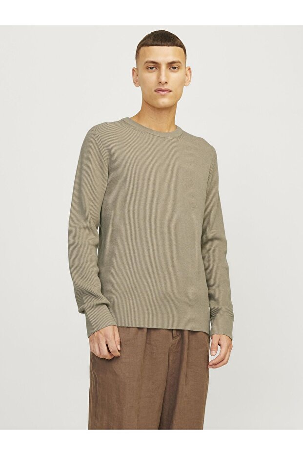 Rundhals ve Strickpullover Rundhals ve Einfarbig Strickpullover - 1