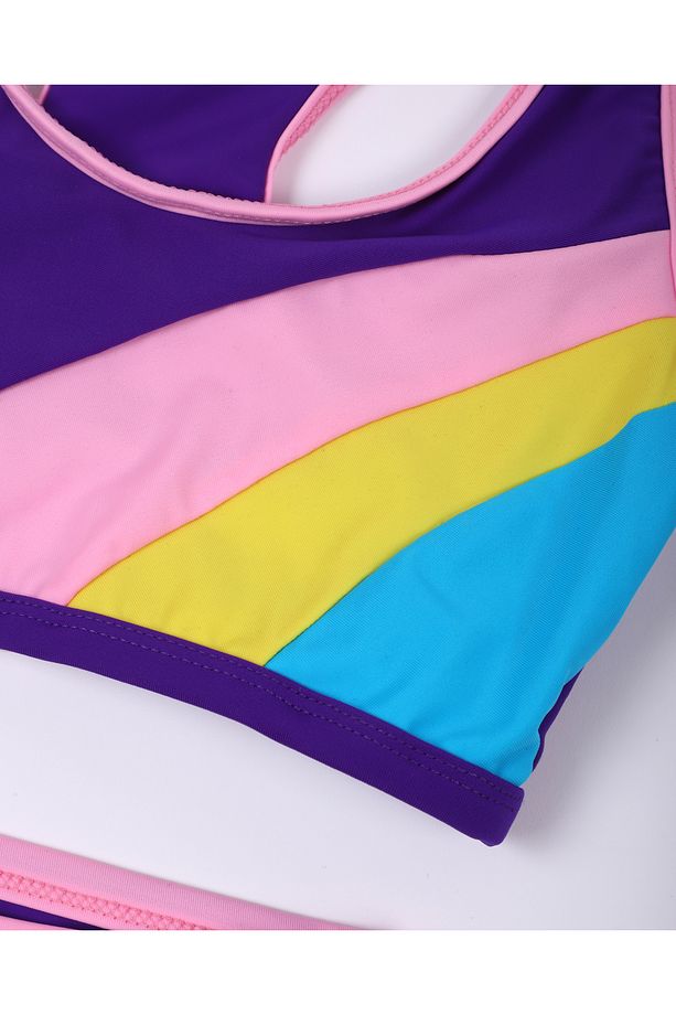 Kız Çocuk Şortlu Bikini- Yüzücü Myo5956 - 4