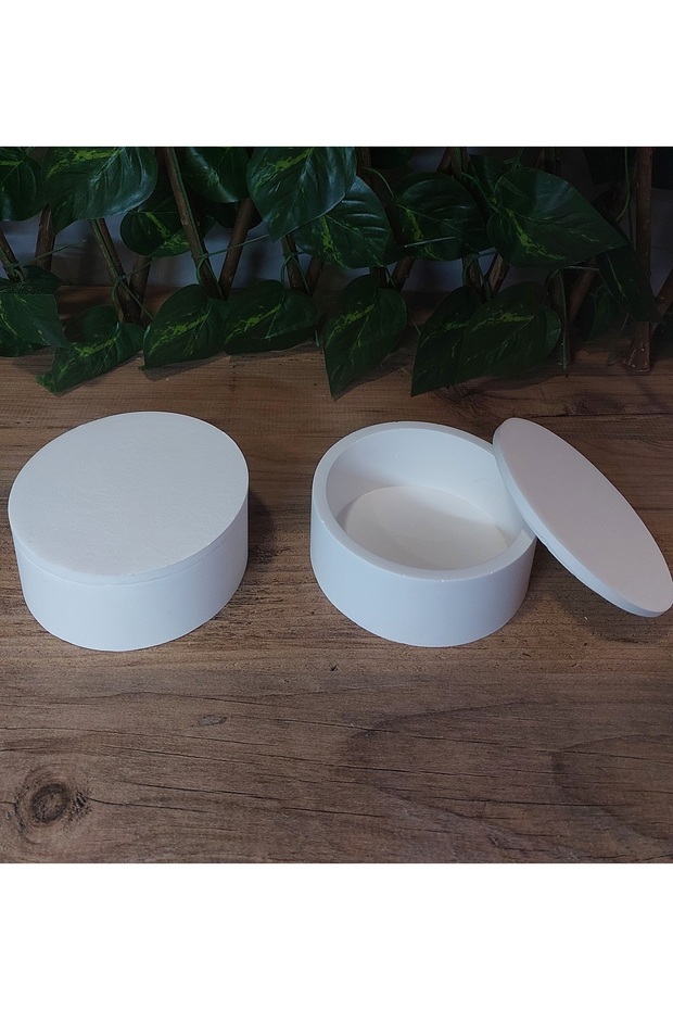 Round Concrete Design Multi-Purpose Organizer Box with Lid
