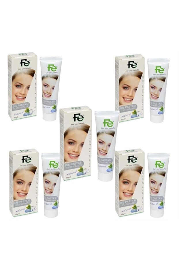 كعكة تبييض الأسنان - الفلورايد الطبيعي، 90 جرام، 5 قطع