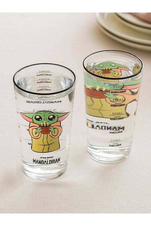 STAR WARS BASKILI 2'Lİ CAM BARDAK 570ML - 1