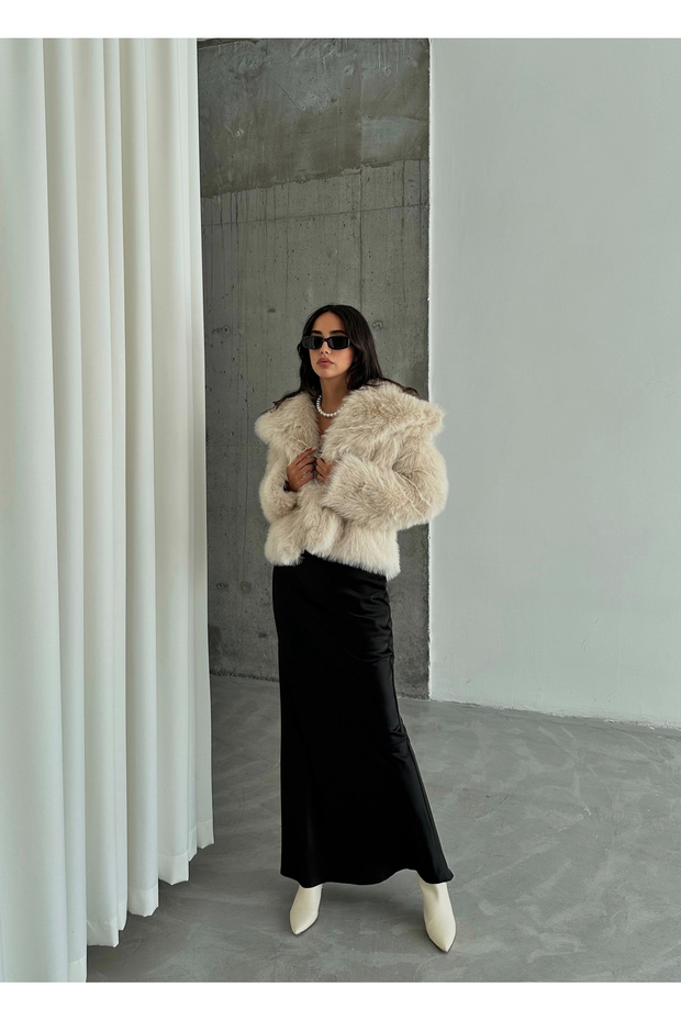 معطف فرو فاخر - بياقة - 4