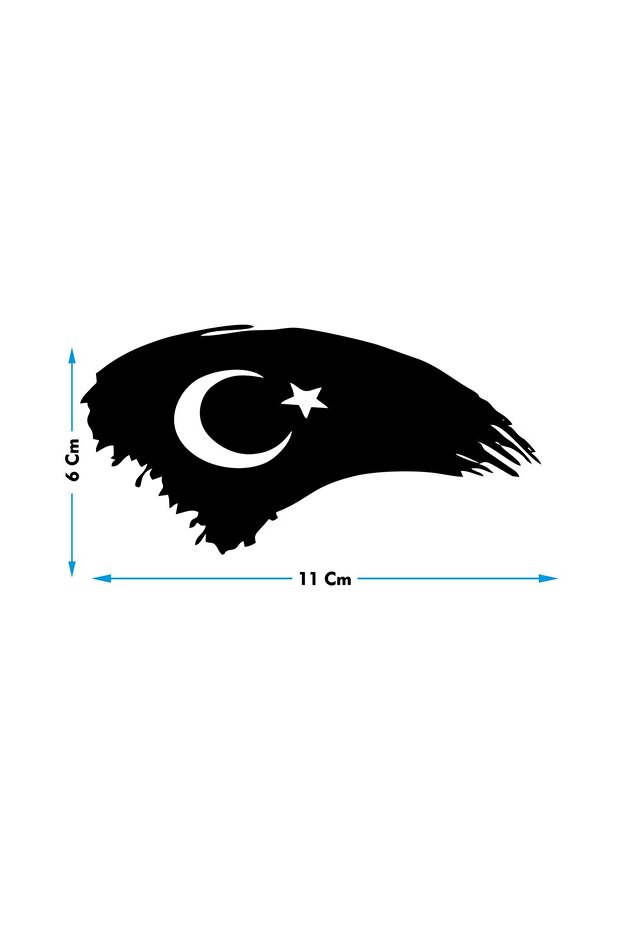 Turkish Flag Auto Window Lettering 11x6 Cm Car Back Sticker Auto Glass Sticker Lettering Models