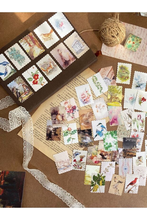 Vintage Themed Stamp Set Suitable for Agenda Planner Bullet Journal