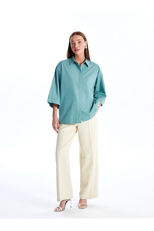 LCW Düz Oversize Kadın Gömlek - 3
