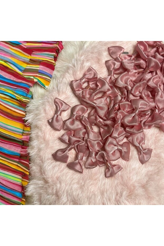 Satin bows, satin ribbon bows, 25 pieces