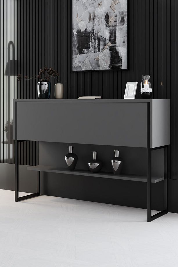 LUXE DRESUAR DEMİR AYAKLI SİYAH ANTRASİT - 1