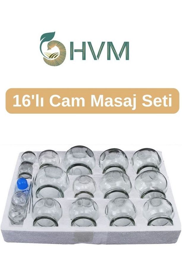 Cam Masaj Kupa Seti, Cam Hacamat Seti 16'lı - 1