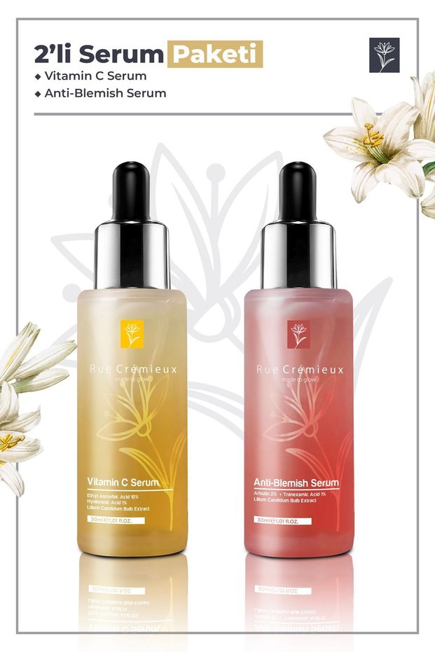 Dual Serum Pack 30 ml Vitamin C Serum and 30 ml Arbutin Skin Care Serum