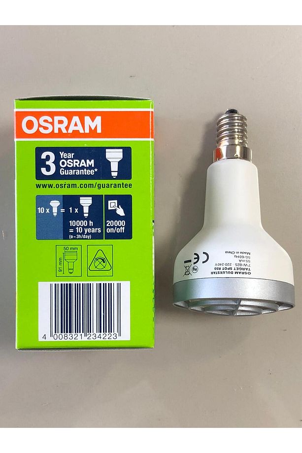 5 ADET Osram R50 SPOT AMPUL -7w=40w Sarı 2500 Kelvin TASARRUFLU LAMBA - E14 İNCE DUYLU - 2