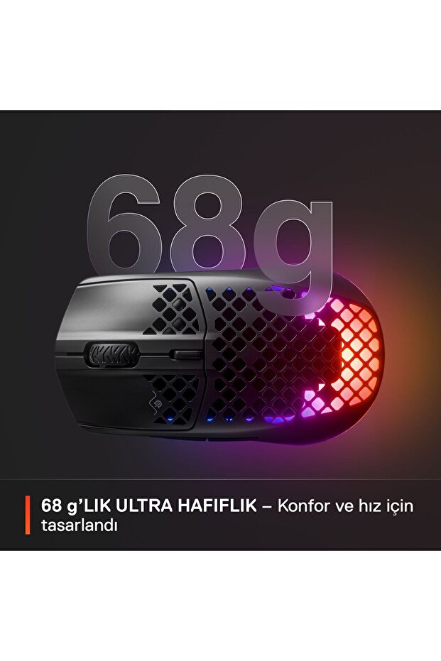 Aerox 3 Wireless Onyx Kablosuz Gaming Mouse - Siyah - 5