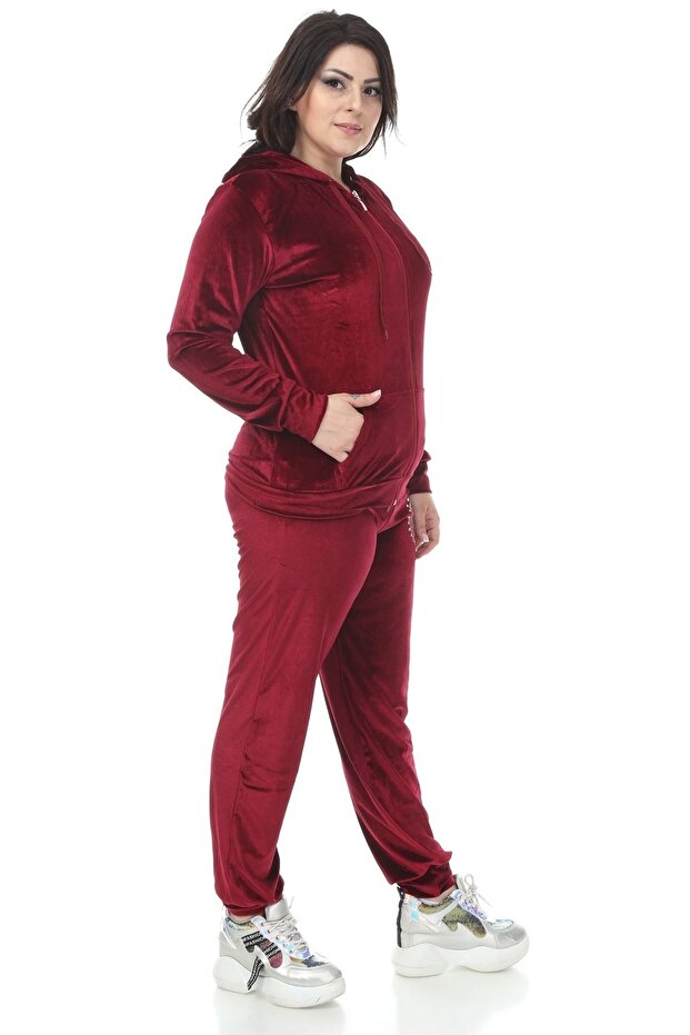 Bordo Kadife Takım - 8