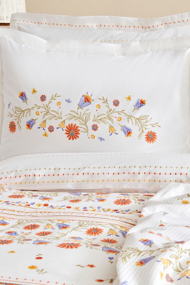Clarice %100 Pamuk Çift Kişilik Nevresim Pike Takımı Multicolor - 4