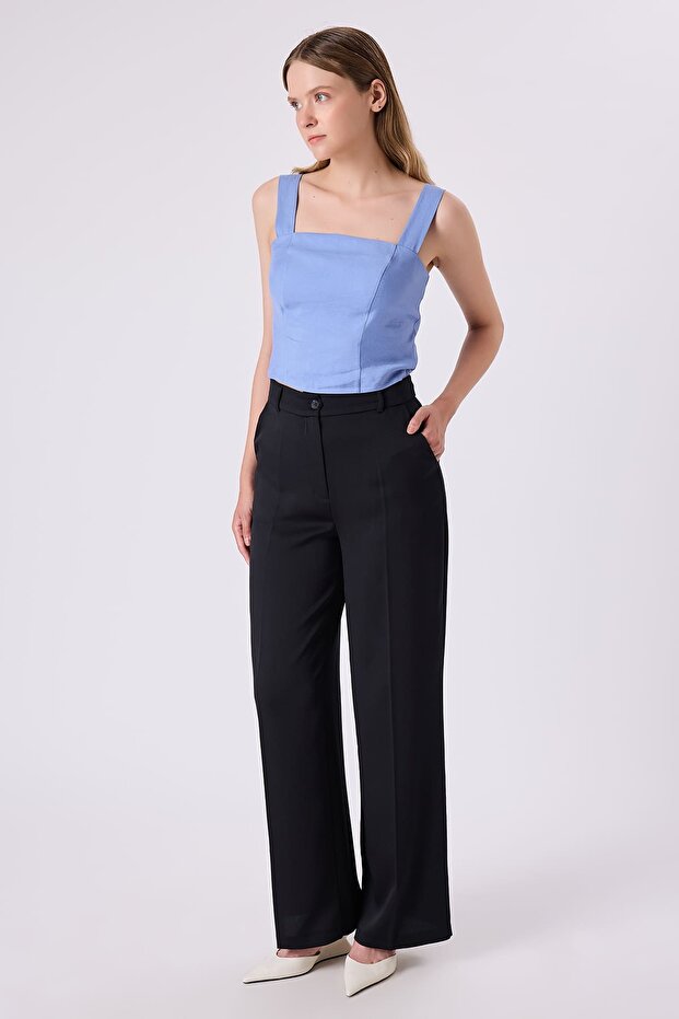 Askılı crop top bluz - 3