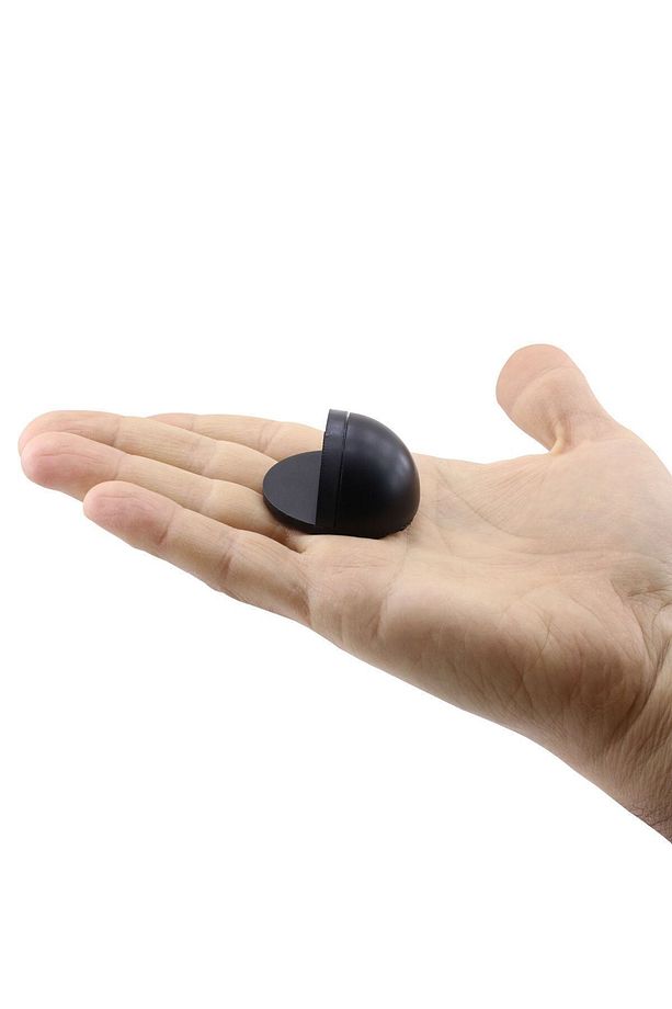 Yarımay Yapışkanlı Kapı Kolu Stoperi Tamponu Metal Kapı Stopu Durdurucu Tutucu Tutacağı Mat Siyah - 5