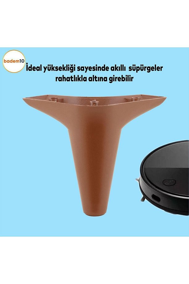 Aspen Lüks Mobilya Kanepe Koltuk Tv Ünitesi Baza Yükseltici Ayağı Ayakları 12 Cm Kahverengi Ayak - 5