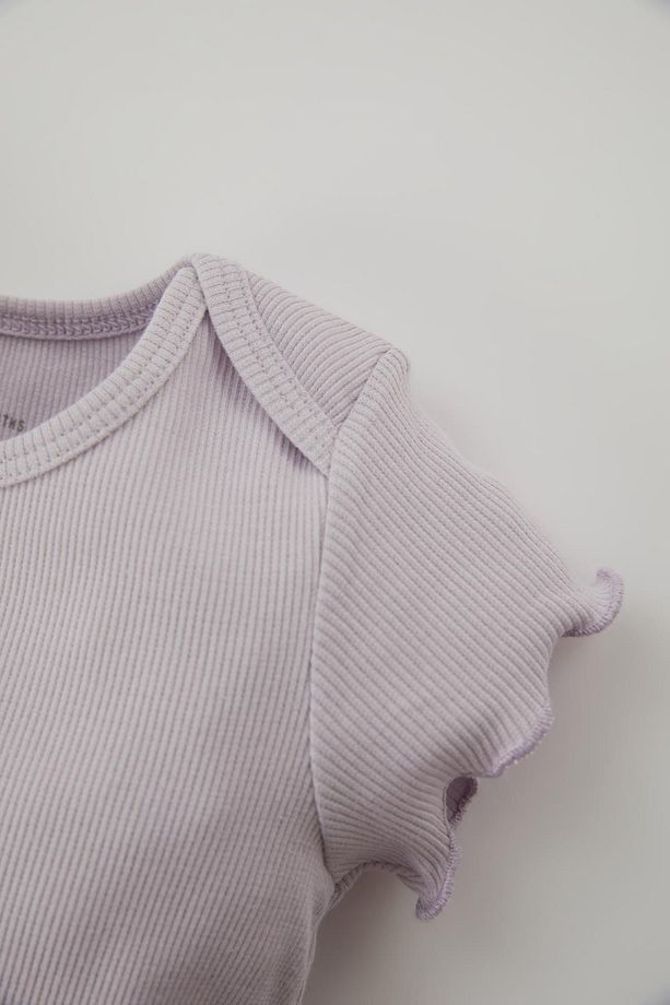 Kız Bebek Nakışlı Fitilli Kaşkorse Çıtçıtlı Body Şort 2'li Takım Z2765a223sm - 4