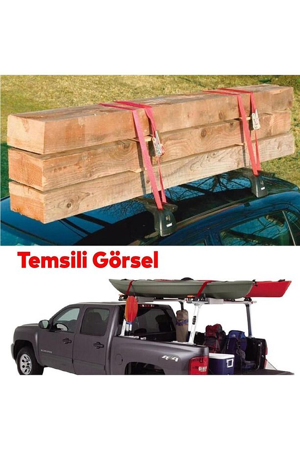 Spanzet Yük Gerdirme Eşya Sabitleme Halatı Cırcırlı Gırgır 800 kg 4 Metre SG27-4 Ratchet Strap - 3