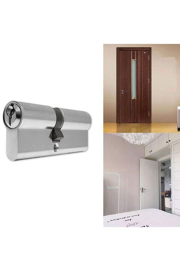 Çelik Kapı Silindir Barel Sistem Kapı Göbeği Kilidi Kilit 3 Anahtarlı 75 Mm - 5
