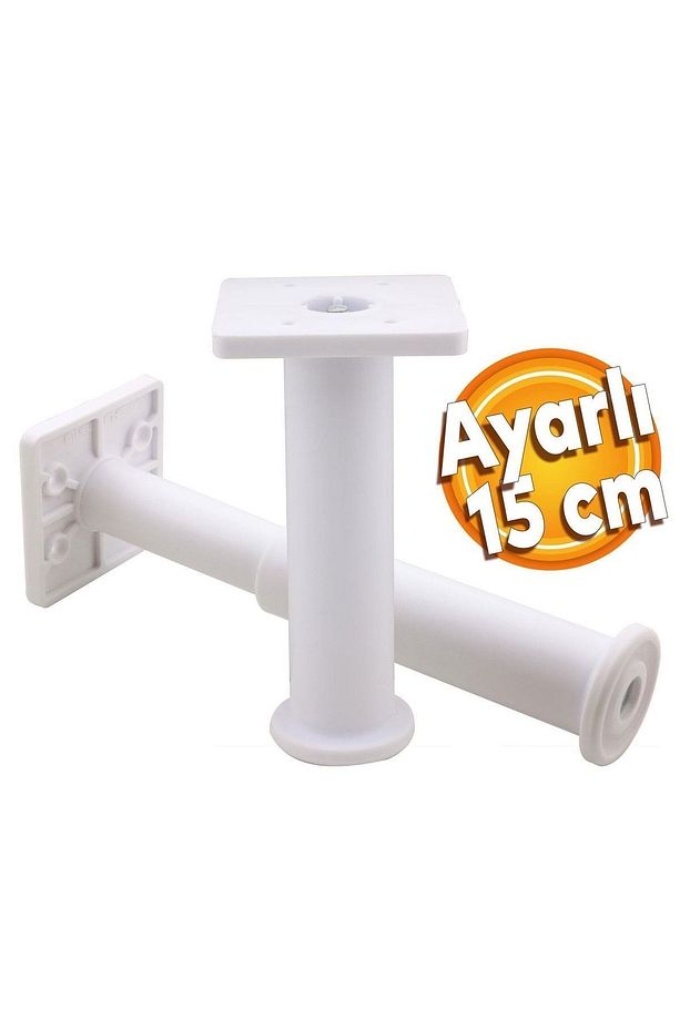 Ayarlı Destek Ayağı Mobilya Kanepe Koltuk Yükseltici Ayarlanabilir 15 Cm Beyaz Yükseltme Ayakları - 7