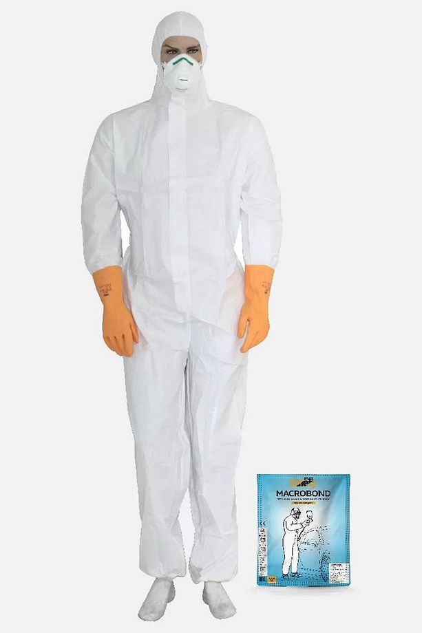 Macrobond Lamineli Tek Kullanımlık Koruyucu Tulum Tip 5-6 Xxl - 3