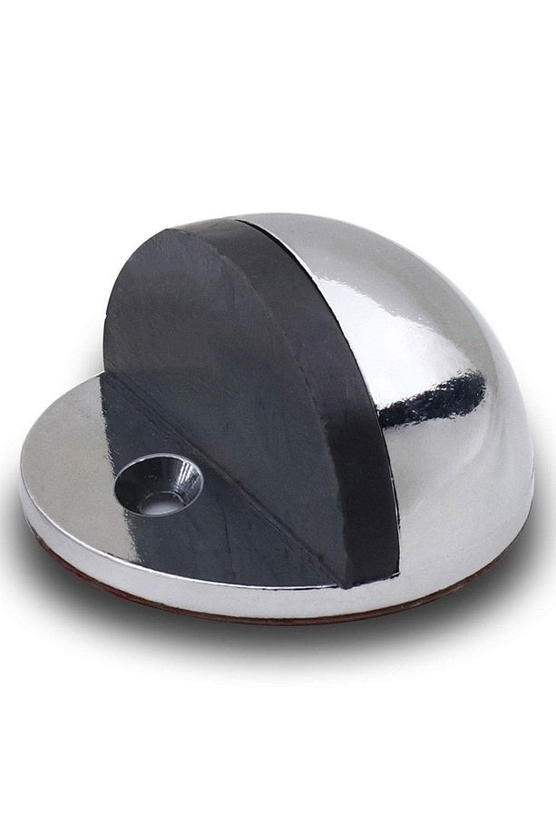 Yarımay Vidalı Kapı Kolu Stoperi Tamponu Metal Kapı Stopu Durdurucu Tutucu Tutacağı Krom - 7