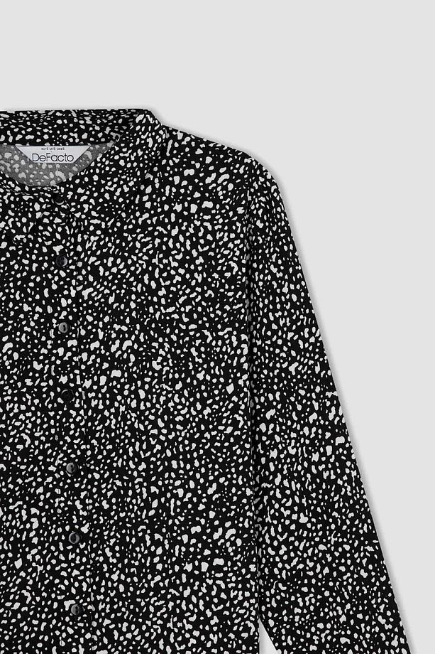 Regular Fit Desenli Viskon Gömlek Tyc00492802589 - 6