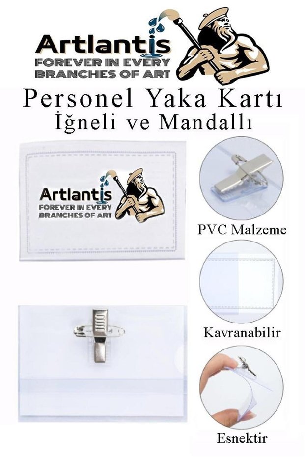 Staff Transparent Name Badge with Pin and Latch 10 Pcs Pvc Lapel Card Holder Identity Protection Bureau Office Ok