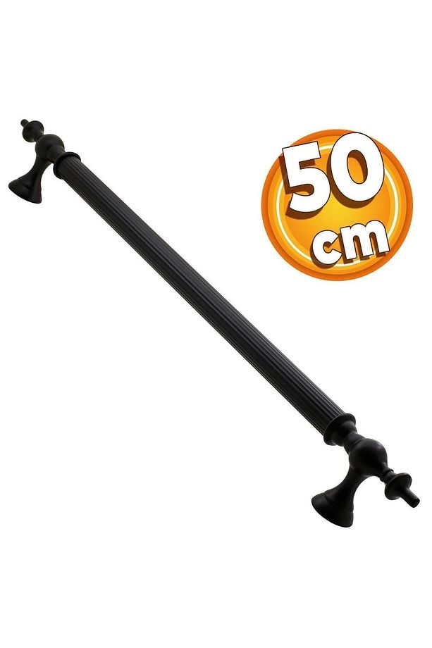 Çukurca Sürgülü Kapı Çekme Kolu Tutma Kulpu Kulbu Çelik Dış Kapı Tutamağı Kol Mat Siyah 50 Cm - 5