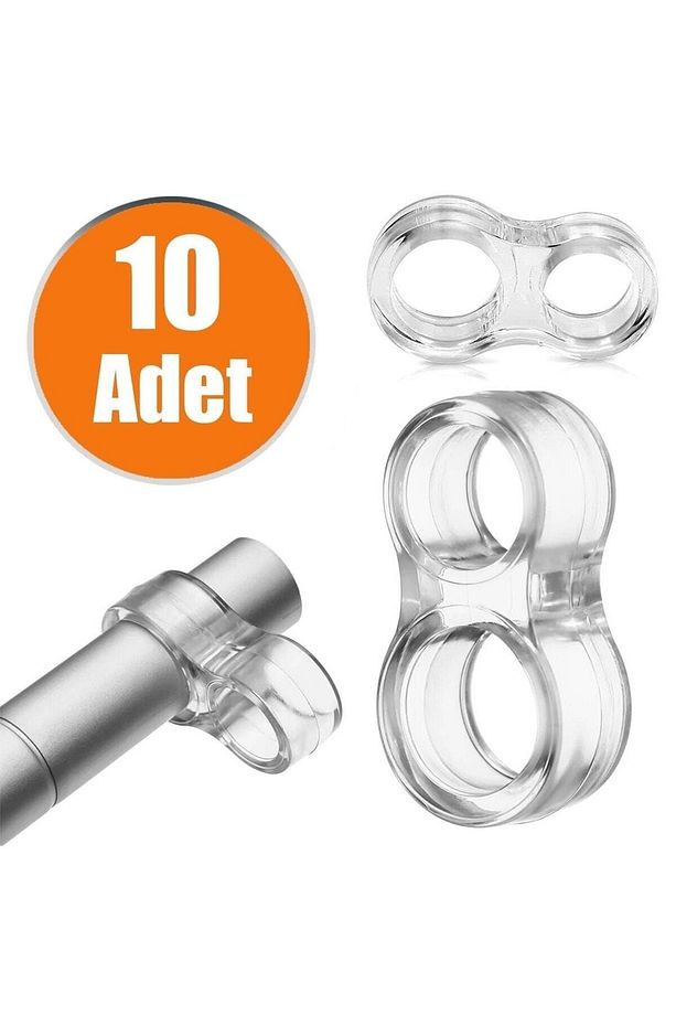 Şeffaf Silikon Kapı Durdurucu Tutucu Pencere Kolu Stoperi Kapı Tamponu ( 10 Adet ) - 8