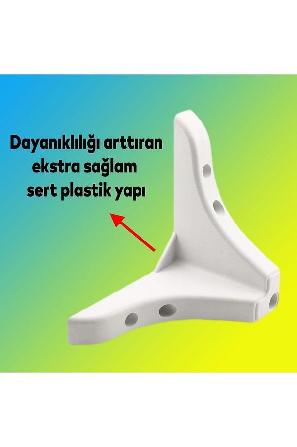 20'li Set Rose Berjer Mobilya Koltuk Kanepe Tv Ünitesi Yükseltme Destek Ayağı 9.5 cm Beyaz Ayakları - 4