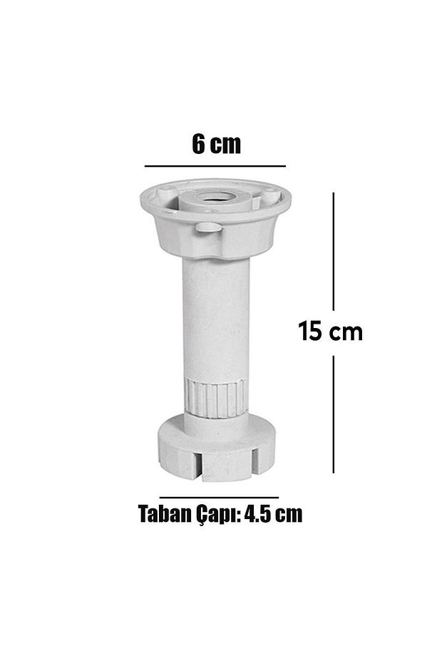 Ayarlanabilir Dolap Mobilya Mutfak Tezgah Yükseltme Yükseltici Ayağı Ayarlı 15 Cm Gri Ayakları - 2
