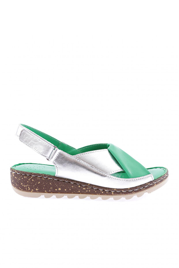018 Women's Cross Thick Banded Velcro Sandals