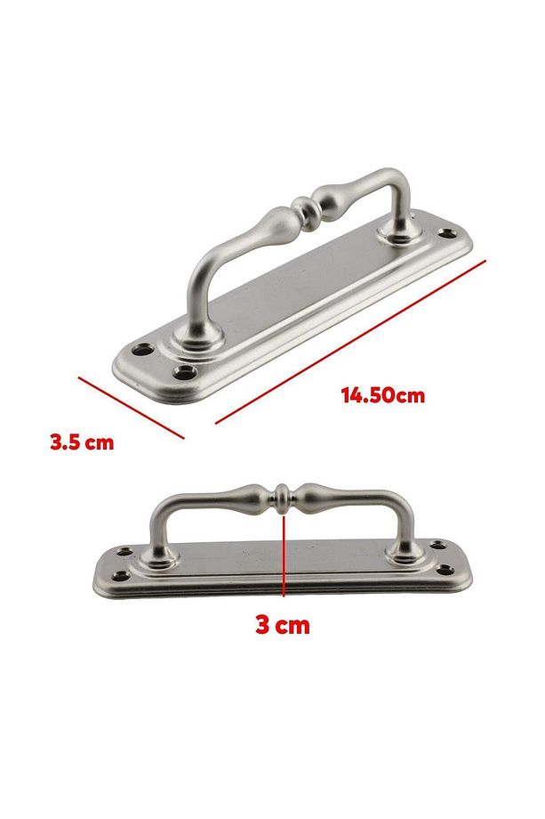 Sürgülü Kapı Çekme Kolu Tutma Kulpu Kulbu Çelik Dış Kapı Tutamağı Kol Krom 14,5 Cm - 2