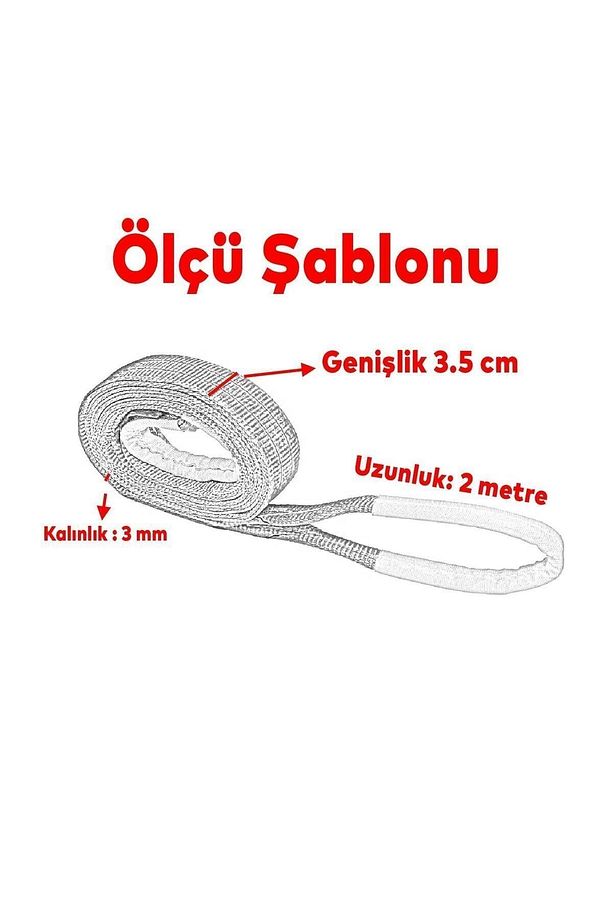Sapan Polyester Spanzet 1 Ton 2 Metre Mor Sağlam Yük Kaldırma Taşıma İndirme Halat - 3
