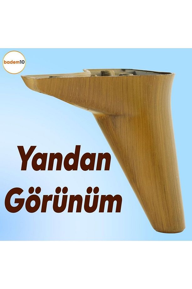 Aspen Lüks Mobilya Kanepe Koltuk Tv Ünitesi Baza Yükseltici Ayağı Ayakları 12 Cm Ahşap Desenli Ayak - 7
